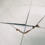 Damaged tile