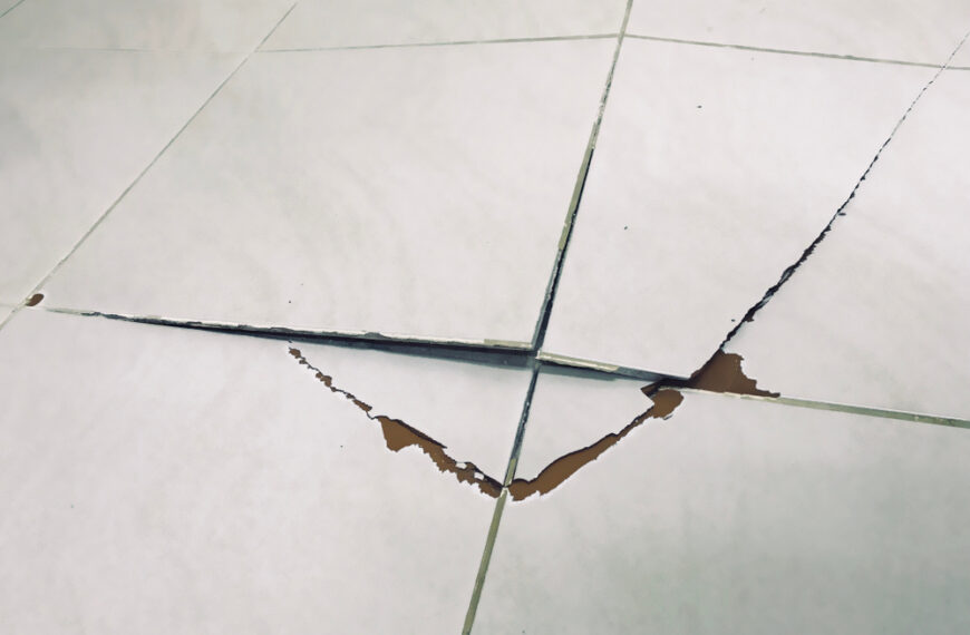 Damaged tile