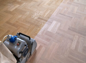 sanding hardwood floor