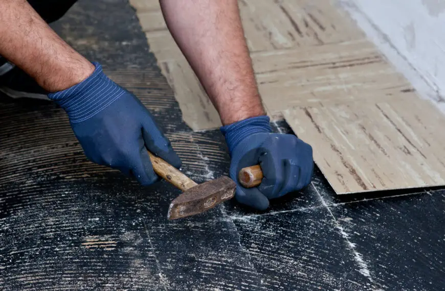 Removing old floor tiles