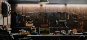 old tools in garage
