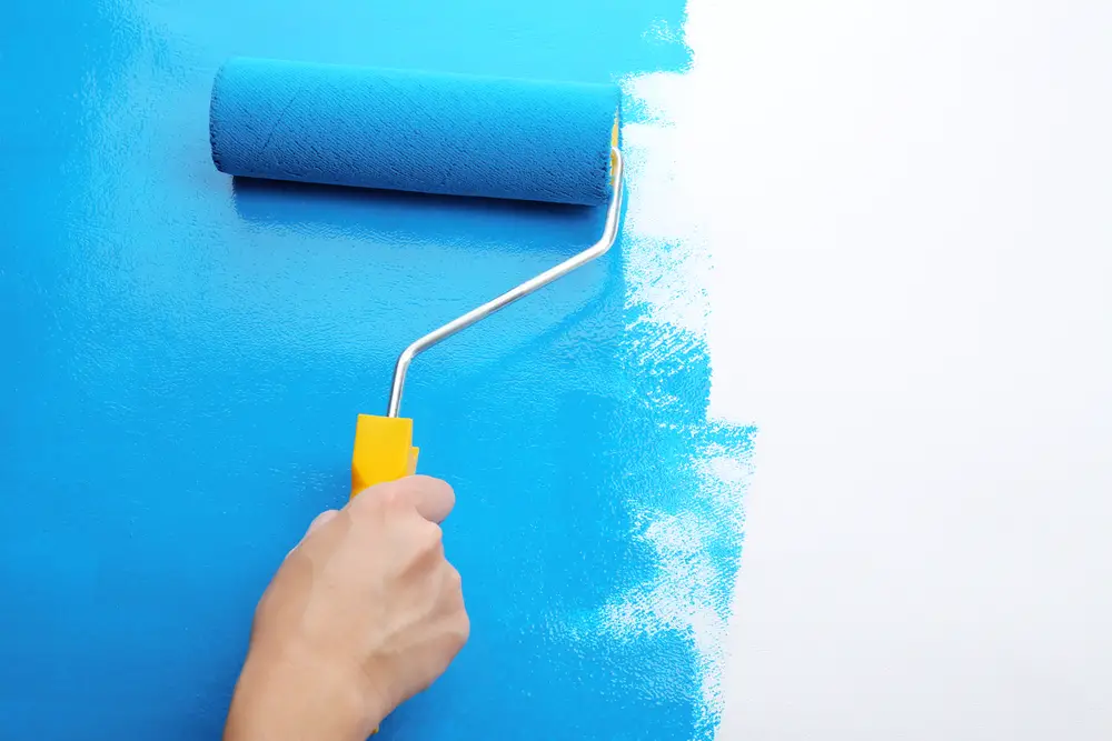 paint roller blue