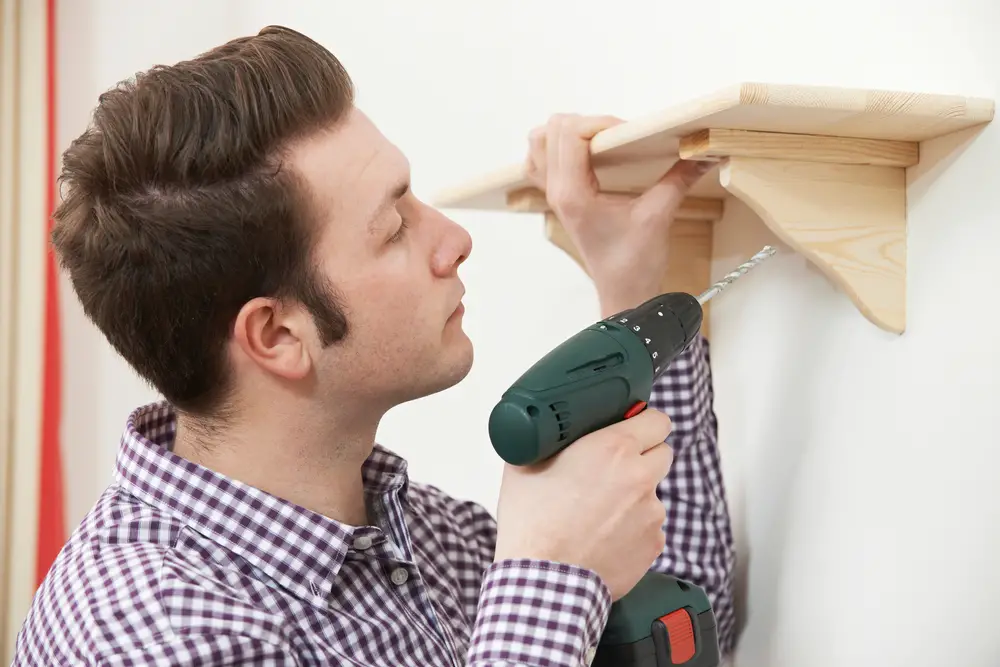 wooden shelf drill